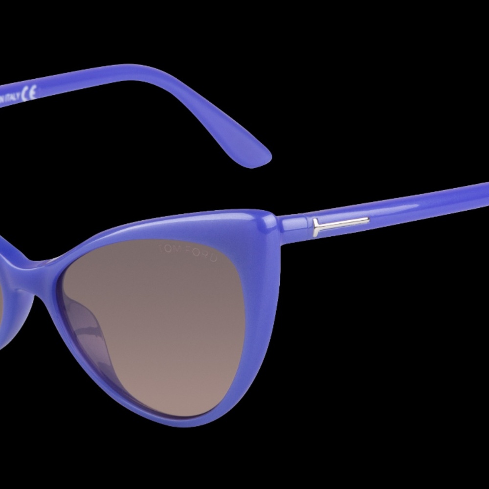 TOM FORD Blue Cat Eye Injected Sunglasses - Picture 7 of 8